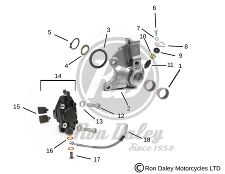 Vespa PX/T5 Brake & Hub Carrier Assembly