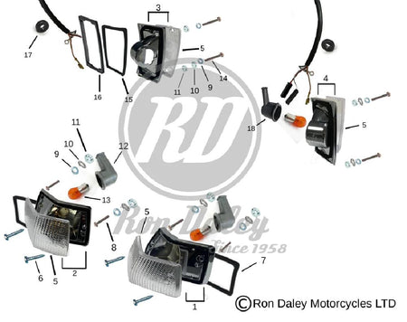 Vespa PX/T5 Indicator Assembly