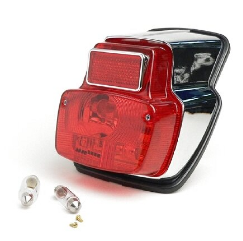 BGM ORIGINAL Vespa Vintage Metal Taillight - Chrome