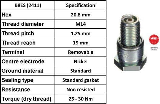 NGK Spark Plug B8ES