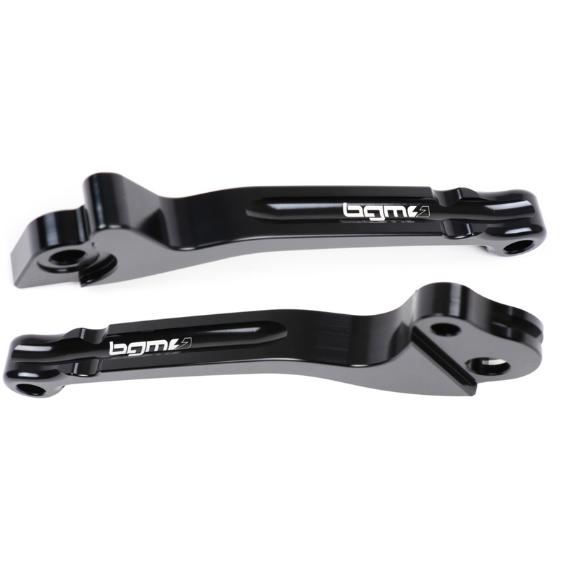 BGM PRO Vespa PX Grimeca Brake and Clutch Lever Set Gloss Black (1998-2003)