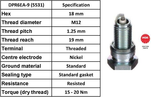 NGK Spark Plug DPR6EA-9