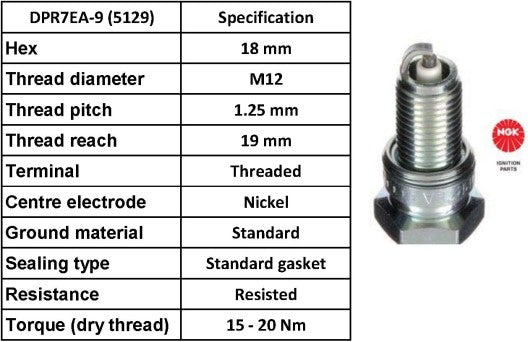 NGK Spark Plug DPR7EA-9