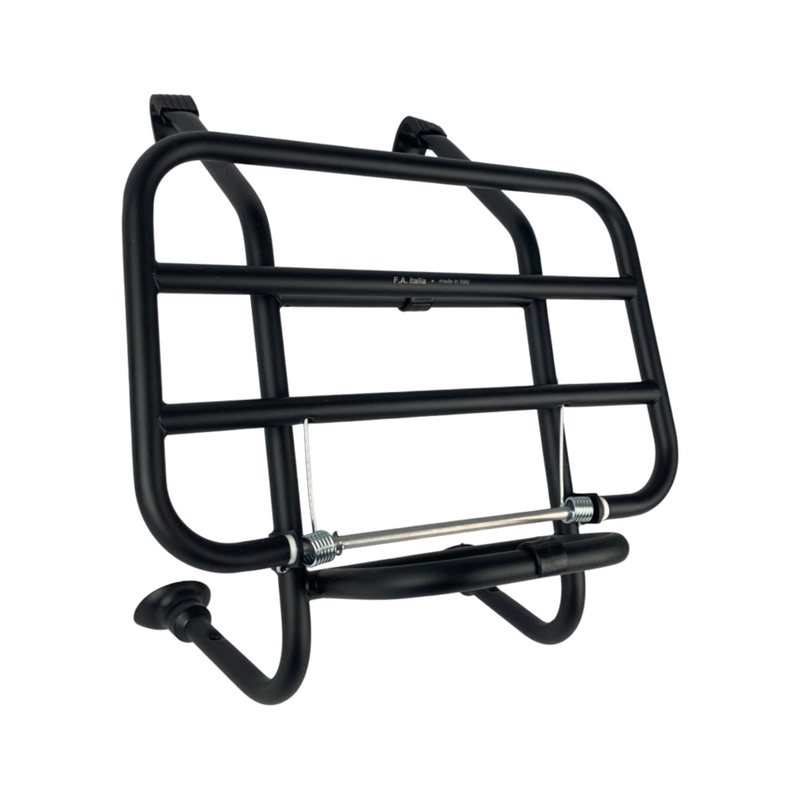 F.A. ITALIA Vespa Black Front Luggage Rack PX, T5, Lambretta (series 1-3) LI, LIS, SX, TV