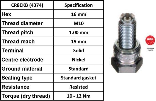 NGK Spark Plug CR8EKB