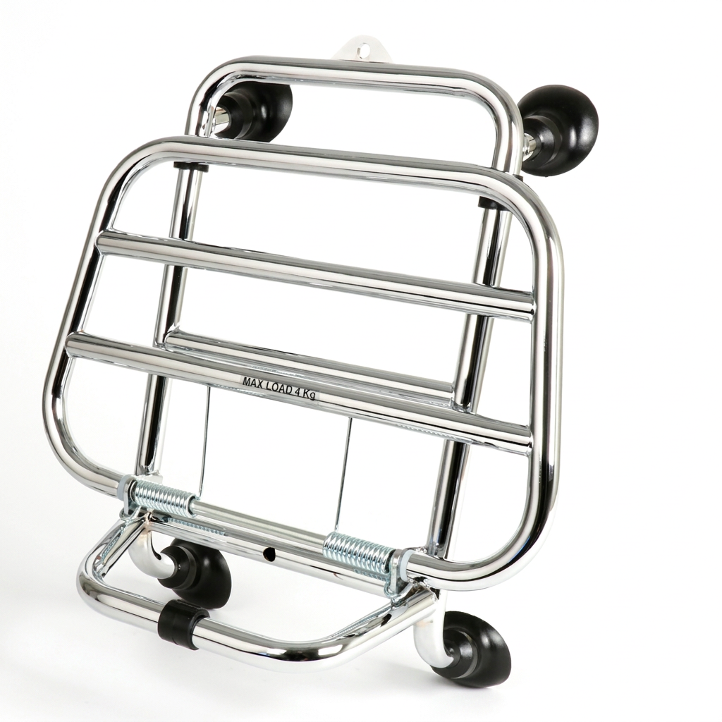 Scooters Chrome Rack Piaggio Vespa GTS 125-300, GTV 300 Front Folding Rack Chrome (2019-Onw